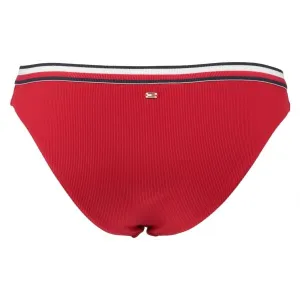 Tommy Hilfiger CHEEKY HIGH LEG BIKINI Dámsky spodný diel plaviek, červená, veľkosť
