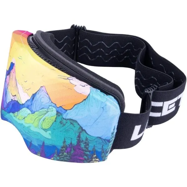 Laceto SKI GOGGLES COVER STYLIZED MOUNTAINS Textilný obal na lyžiarske okuliare, mix, veľkosť