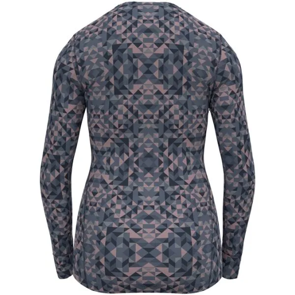 Odlo W BL TOP ACTIVEWARM ECO GRAPHIC Dámske funkčné tričko, tmavo sivá, veľkosť