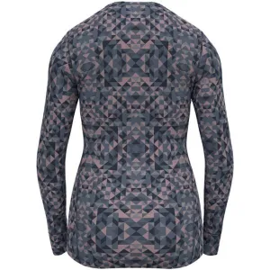 Odlo W BL TOP ACTIVEWARM ECO GRAPHIC Dámske funkčné tričko, tmavo sivá, veľkosť