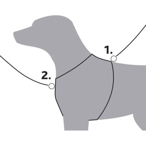 TRIXIE PREMIUM DOG HARNESS M-L Trekingový postroj pre psa, červená, veľkosť