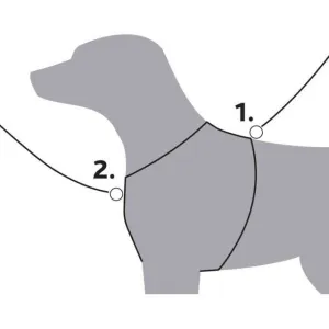TRIXIE PREMIUM DOG HARNESS M-L Trekingový postroj pre psa, červená, veľkosť