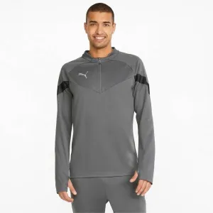 Puma TEAMFINAL TRAINING 1/4 ZIP TOP Pánska športová mikina, sivá, veľkosť