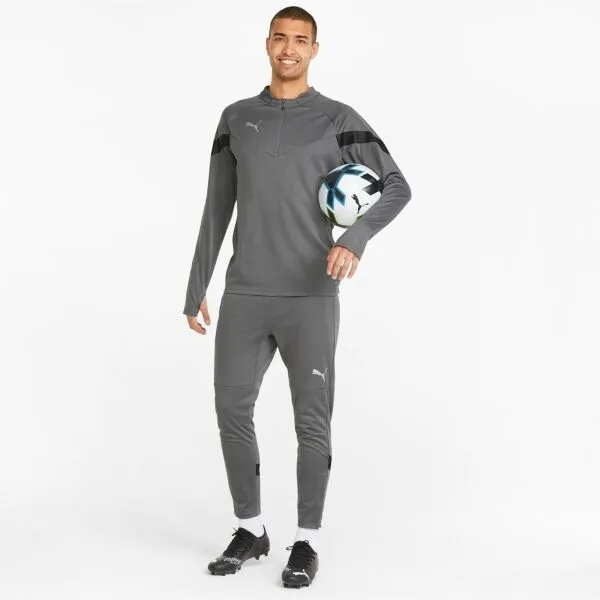 Puma TEAMFINAL TRAINING 1/4 ZIP TOP Pánska športová mikina, sivá, veľkosť