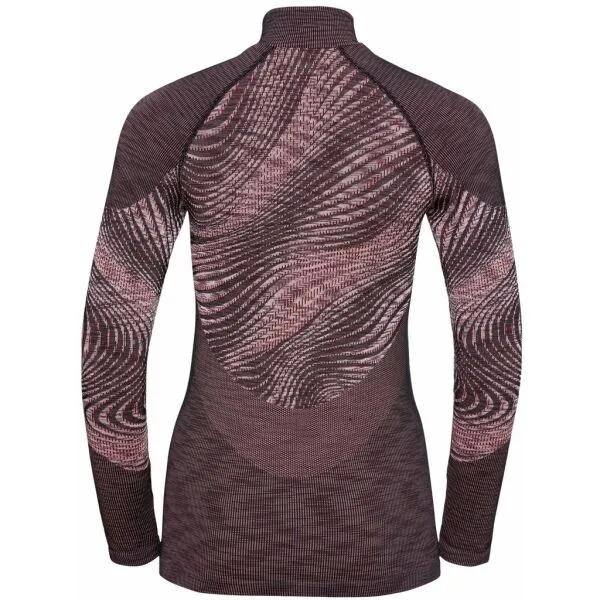 Odlo BL TOP HALF ZIP BLACKCOMB ECO W Dámske funkčné tričko, lososová, veľkosť