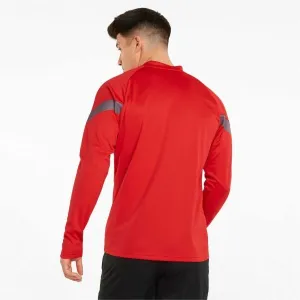 Puma TEAMFINAL TRAINING 1/4 ZIP TOP Pánska športová mikina, červená, veľkosť