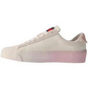 Tommy Hilfiger TOMMY JEANS LEATHER V.FLATFORM Dámske nízke tenisky, biela, veľkosť