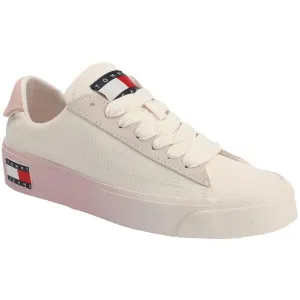 Tommy Hilfiger TOMMY JEANS LEATHER V.FLATFORM Dámske nízke tenisky, biela, veľkosť