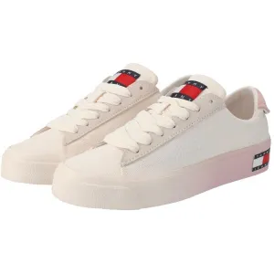 Tommy Hilfiger TOMMY JEANS LEATHER V.FLATFORM Dámske nízke tenisky, biela, veľkosť