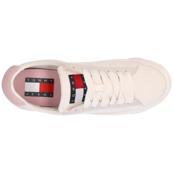 Tommy Hilfiger TOMMY JEANS LEATHER V.FLATFORM Dámske nízke tenisky, biela, veľkosť
