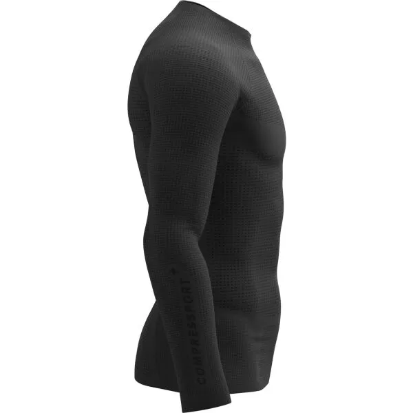Compressport ON/OFF BASE LAYER LS TOP M Pánske funkčné tričko, čierna, veľkosť