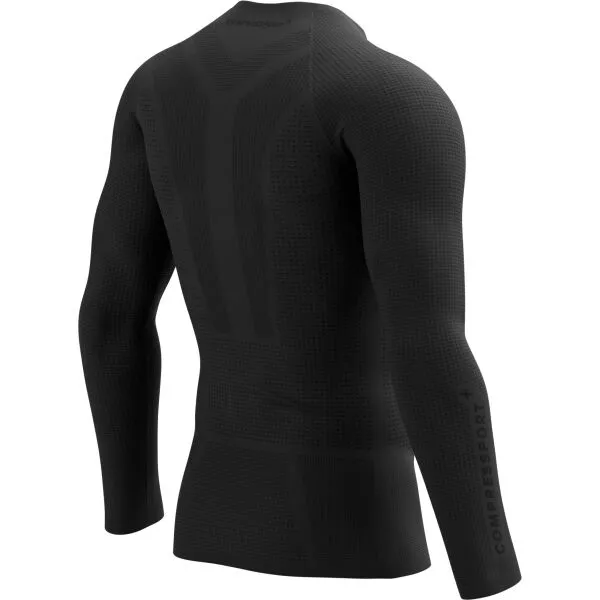 Compressport ON/OFF BASE LAYER LS TOP M Pánske funkčné tričko, čierna, veľkosť