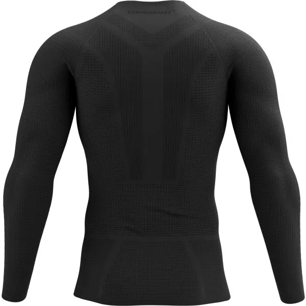 Compressport ON/OFF BASE LAYER LS TOP M Pánske funkčné tričko, čierna, veľkosť