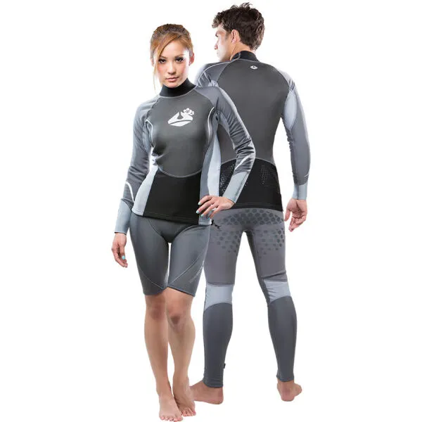 LAVACORE LC EXTREME SHIRT LADY Top s merinom na extrémné vodné športy, sivá, veľkosť