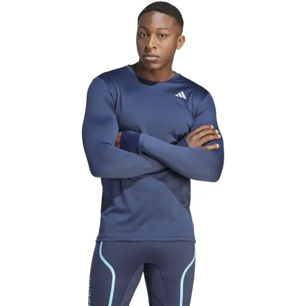 adidas OTR LONGSLEEVE Pánske tričko na behanie, tmavo modrá, veľkosť