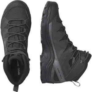 Salomon QUEST ROVE MID GTX Pánska kožená turistická obuv, čierna, veľkosť 44