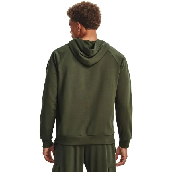 Under Armour RIVAL FLEECE HOODIE Pánska mikina, khaki, veľkosť