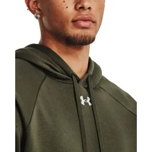Under Armour RIVAL FLEECE HOODIE Pánska mikina, khaki, veľkosť