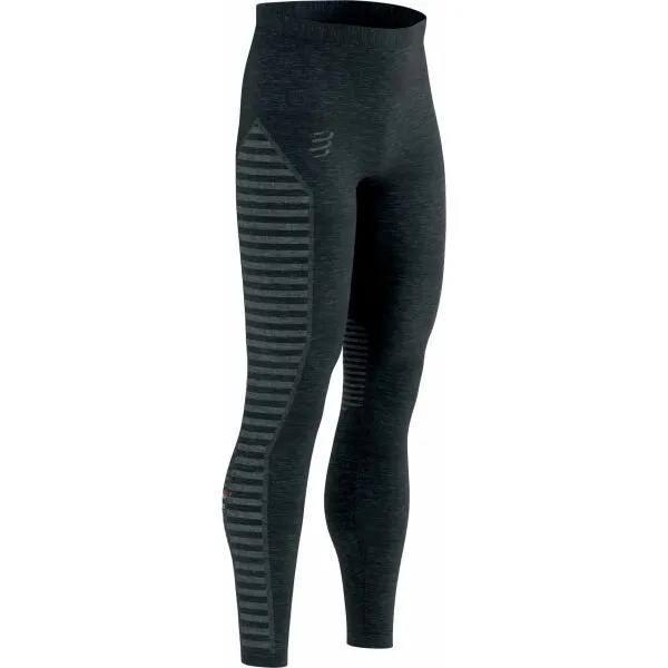 Compressport WINTER RUN LEGGING M Pánske zateplené  bežecké legíny, čierna, veľkosť