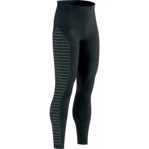 Compressport WINTER RUN LEGGING M Pánske zateplené  bežecké legíny, čierna, veľkosť