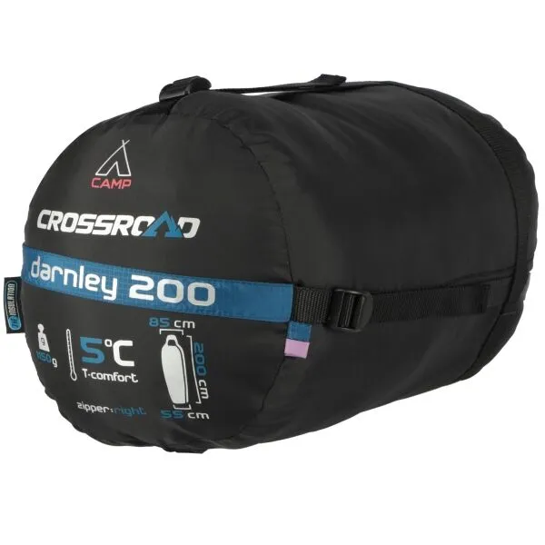 Crossroad DARNLEY 200 Spací vak, tmavo modrá, veľkosť 200 cm - ľavy zips