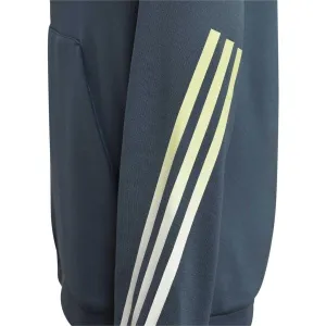 adidas TI HOODIE Chlapčenská športová mikina, tmavo sivá, veľkosť