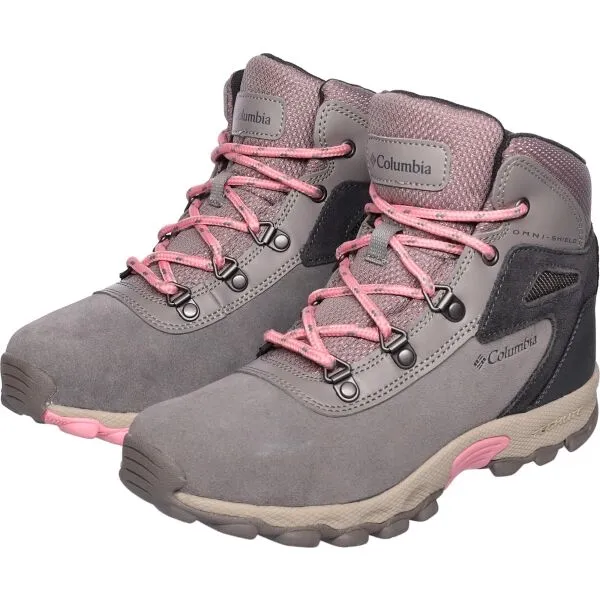 Columbia YOUTH NEWTON RIDGE AMPED Detská outdoorová obuv, sivá, veľkosť 32