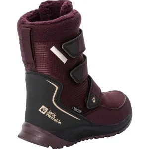 Jack Wolfskin POLAR BOOT TEXAPORE HIGH VC K Detská zimná obuv, vínová, veľkosť