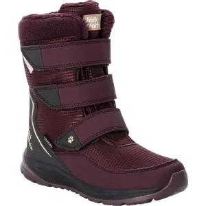 Jack Wolfskin POLAR BOOT TEXAPORE HIGH VC K Detská zimná obuv, vínová, veľkosť