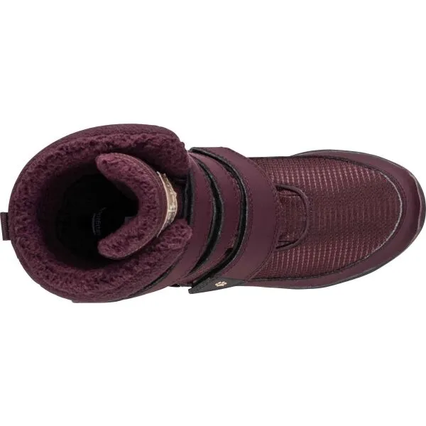 Jack Wolfskin POLAR BOOT TEXAPORE HIGH VC K Detská zimná obuv, vínová, veľkosť