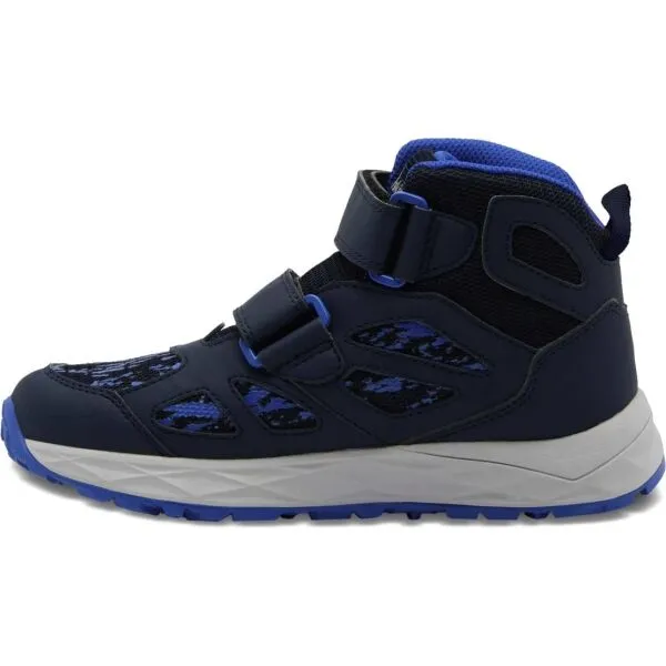 Jack Wolfskin WOODLAND 2 TEXAPORE MID K Detská treková obuv, tmavo modrá, veľkosť