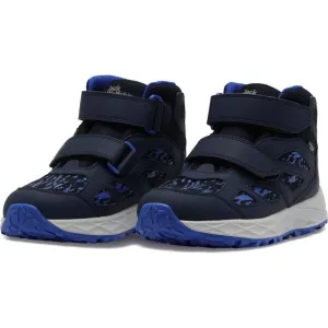 Jack Wolfskin WOODLAND 2 TEXAPORE MID K Detská treková obuv, tmavo modrá, veľkosť