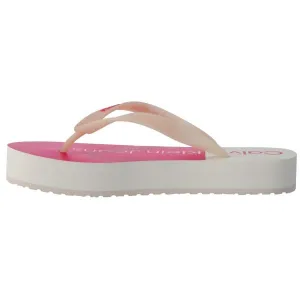 Calvin Klein BEACH SANDAL FLATFORM Dámske žabky, biela, veľkosť
