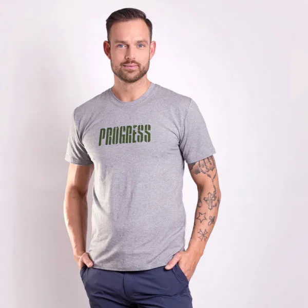 PROGRESS BARBAR ARMY Pánske bambusové tričko, sivá, veľkosť XXL
