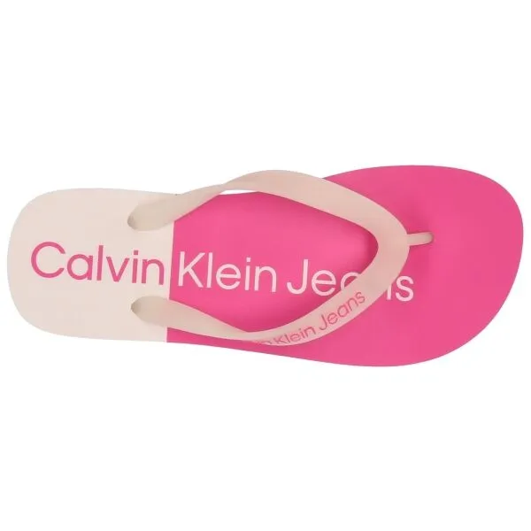 Calvin Klein BEACH SANDAL FLATFORM Dámske žabky, biela, veľkosť