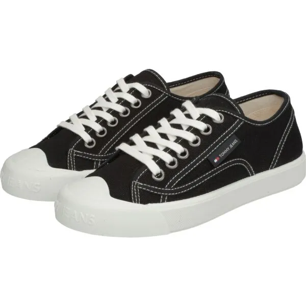 Tommy Hilfiger TJW FOXING SNEAKER CANVAS Dámske tenisky, čierna, veľkosť