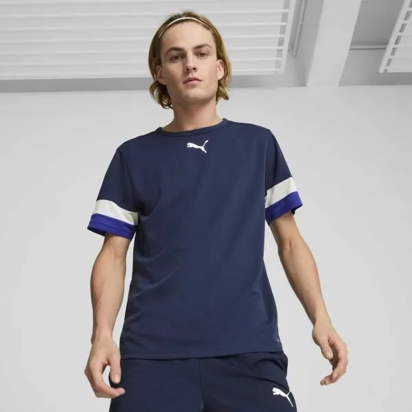 Puma INDIVIDUALRISE JERSEY JR Futbalové tričko, tmavo modrá, veľkosť