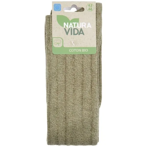 NATURA VIDA REGULAR KAKI Ponožky, khaki, veľkosť