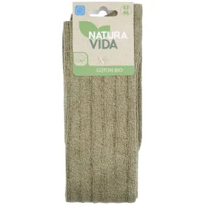 NATURA VIDA REGULAR KAKI Ponožky, khaki, veľkosť