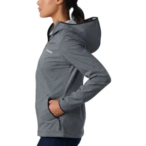 Columbia HEATHER CANYON HOODDED JACKET Dámska softshellová bunda, tmavo sivá, veľkosť