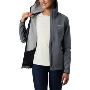 Columbia HEATHER CANYON HOODDED JACKET Dámska softshellová bunda, tmavo sivá, veľkosť