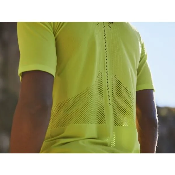 Compressport TRAIL HALF-ZIP FITTED SS TOP Pánsky bežecký dres, žltá, veľkosť