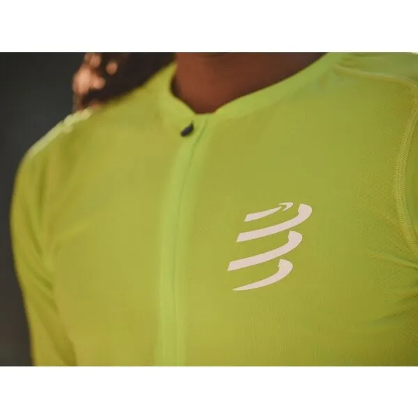 Compressport TRAIL HALF-ZIP FITTED SS TOP Pánsky bežecký dres, žltá, veľkosť