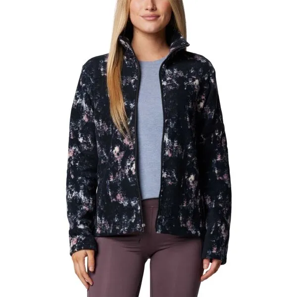 Mikina na zips dámska Columbia Fast Trek Printed Jacket - snowdrift timberwild