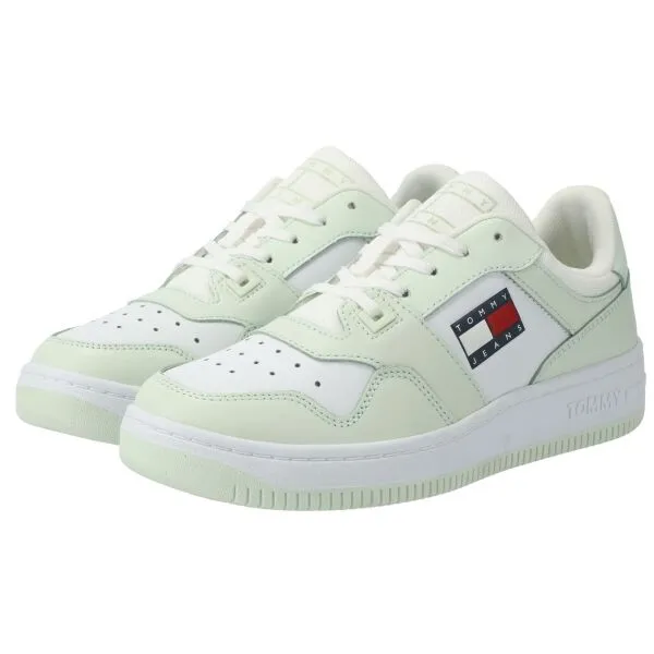 Tommy Hilfiger TOMMY JEANS RETRO BASKET WMN Dámske nízke tenisky, svetlo zelená, veľkosť