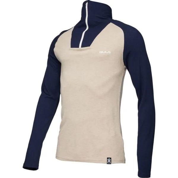 Bula RETRO Pánske merino tričko, béžová, veľkosť