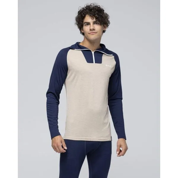 Bula RETRO Pánske merino tričko, béžová, veľkosť