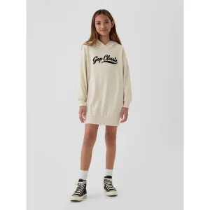 GAP JPN LOGO HOOD Dievčenské šaty, béžová, veľkosť