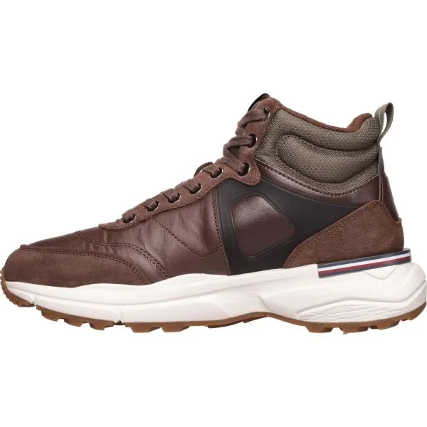 Tommy Hilfiger MRUNNER CORDURA LEATHER Pánska voľnočasová obuv, hnedá, veľkosť
