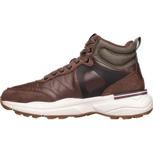 Tommy Hilfiger MRUNNER CORDURA LEATHER Pánska voľnočasová obuv, hnedá, veľkosť